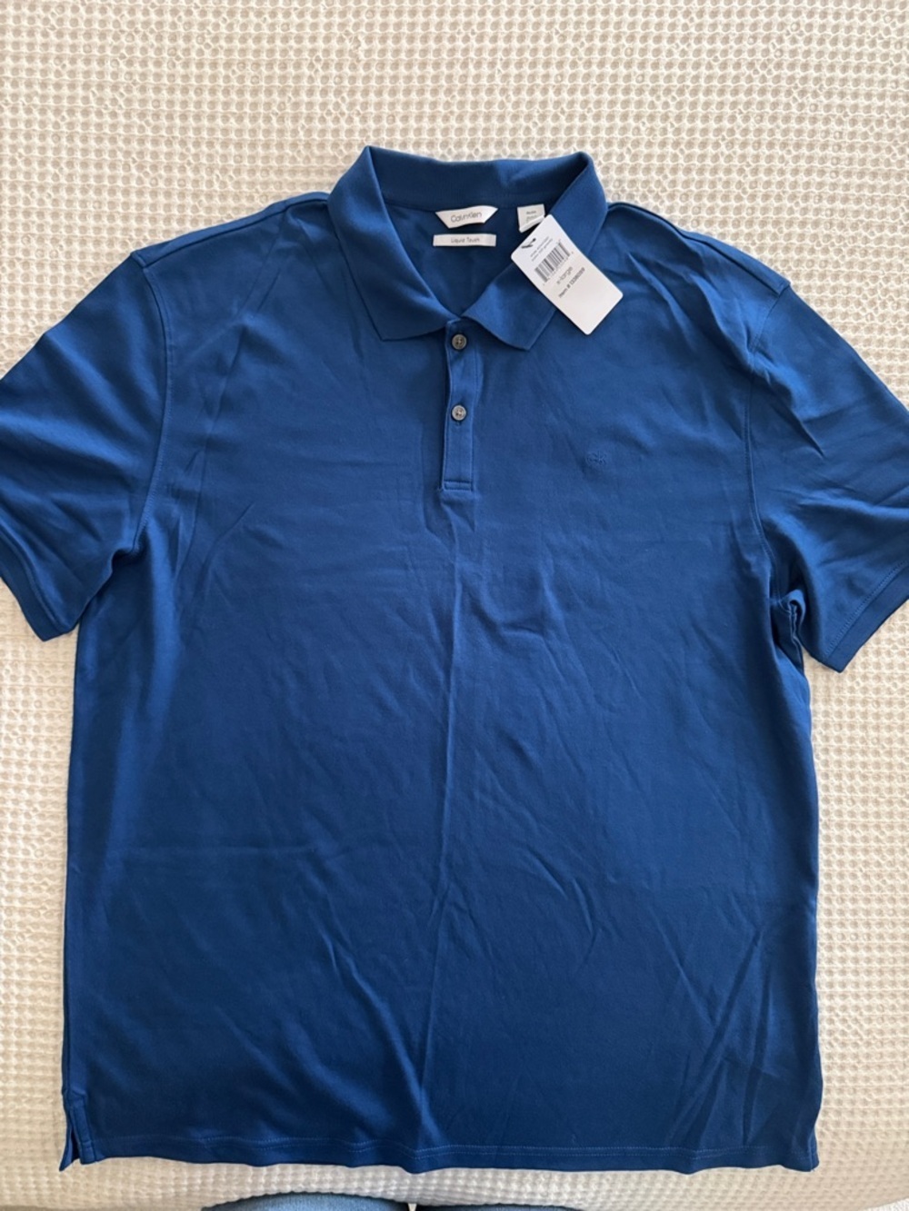 Calvin Klein Men's Royal Blue Short-Sleeve Polo